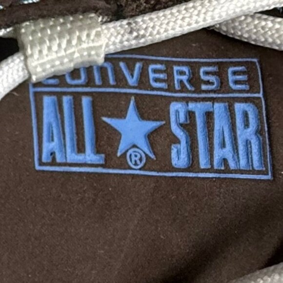Converse Womens All Star Brown White Leather Lace Up Sneakers 5W445 Size 10 - Picture 9 of 13